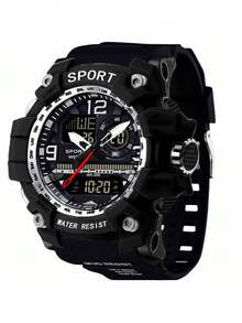 1 pieza Reloj deportivo electrónico multifunción con doble pantalla, adecuado para uso diario, gran opción de regalo - Unitalla - Ver 11