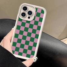 Patrón de Cuadros Rosa y Verde Adecuado para iPhone 17 16 15 14 13 12 11 Pro Max X XS XR XSMAX 7 8 6 6S Plus Funda de Teléfono Nueva Air Funda Suave de Escalera de Ojos de Cielo, Funda de Protección Completa Antigolpes Clásica en Blanco y Negro, Elemento de Alta Gama a la Moda, Mejor Opción de Regalo, Unisex, Funda de Teléfono Diaria, Funda Protectora de Cobertura Completa, Funda de Teléfono Suave, Cuadros Rosa y Verde, Funda de Teléfono con Patrón de Cuadros, Diseño de Impresión UV, Idea de Regalo Unisex, Usuarios Conscientes de la Moda - Colores mixtos - Ver 4