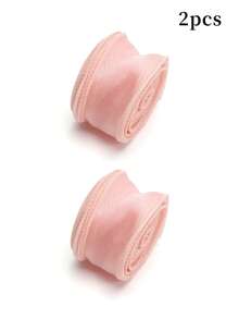 1pc/2pcs/4pcs/6pcs Semi-Transparent Organza Ribbon Rolls With Scalloped Edges, For Flower Bouquets, Gift Wrapping, Cake Decorations, Weddings, Decorative Bows And Ribbons, Suitable For Holiday Parties - Pink - View 6
