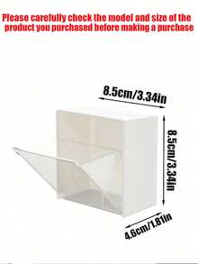 2/1 件装壁挂式棉签收纳盒 - 大容量牙线收纳盒 - 无缝悬挂式收纳盒 - 浴室配件 - 带盖收纳盒 - 多功能收纳盒 - 适用于收纳牙线、牙签、发圈、橡皮筋、胶带、创可贴、口红等 - 卧室装饰 - 冬季新品