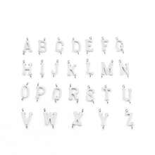 Set de 2 pulseras de acero inoxidable con cadena de cruz y inicial de moda nueva para hombres - Plateado - Ver 4