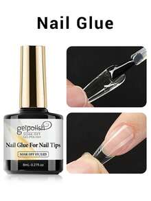 Nagellack Nagelbond Pinsel im Nagellack für Aufklebe-Nägel, Nagelspitzen & Künstliche Nägel. Extrem starker Nagellack für Nagelspitzen, lange Haltbarkeit von über 28 Tagen (Aushärtung erforderlich), extrem starker Nagellack für Nagelverlängerung - Transparent - Übersicht 10