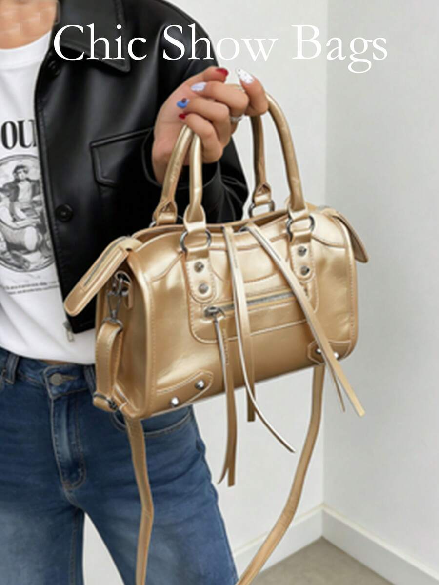 1 chiếc túi hình gối ôm dáng xe máy dành cho nữ, túi đeo vai chéo màu hồng thời trang, mẫu mới năm 2025. Hướng dẫn khử mùi: Đặt ở nơi thoáng khí trong 1-3 ngày để khử mùi.