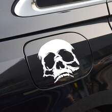Car Skull Creative Decal, Car Fuel Door Sticker, Suitable For Cars, Laptops, Helmets, Trucks, SUVs And Motorcycles - Waterproof Sticker - Horror Skull Pattern, Easy To Apply, Car Decoration Accessories ,Car Accessories ,Car Decals ,Car Decor ,Car Stickers ,Car Essentials ,Car Stuff - A - View 2
