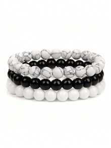 6mm Natural Stone Bracelet Set, Includes Rose Quartz & Tiger Eye Beads, Elastic Stretch Bracelets, Popular European & American Cross-Border Jewelry - Bracelet - View 31