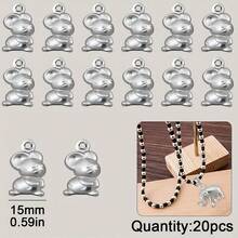 10/20pcs Stainless Steel Hollow Pendants, Assorted Styles, For DIY Jewelry Making, Beading Craft Supplies - DIY - View 11