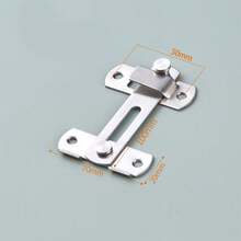 1/6 Khóa cửa ổn định bằng thép không gỉ - Khóa trượt lật 180°, Thích hợp sử dụng cho nhà để xe, phòng tắm và ngoài trời, Có chức năng chống trộm, Đi kèm 2 chìa khóa, Bền và dễ lắp đặt - Nhiều màu - Xem 13