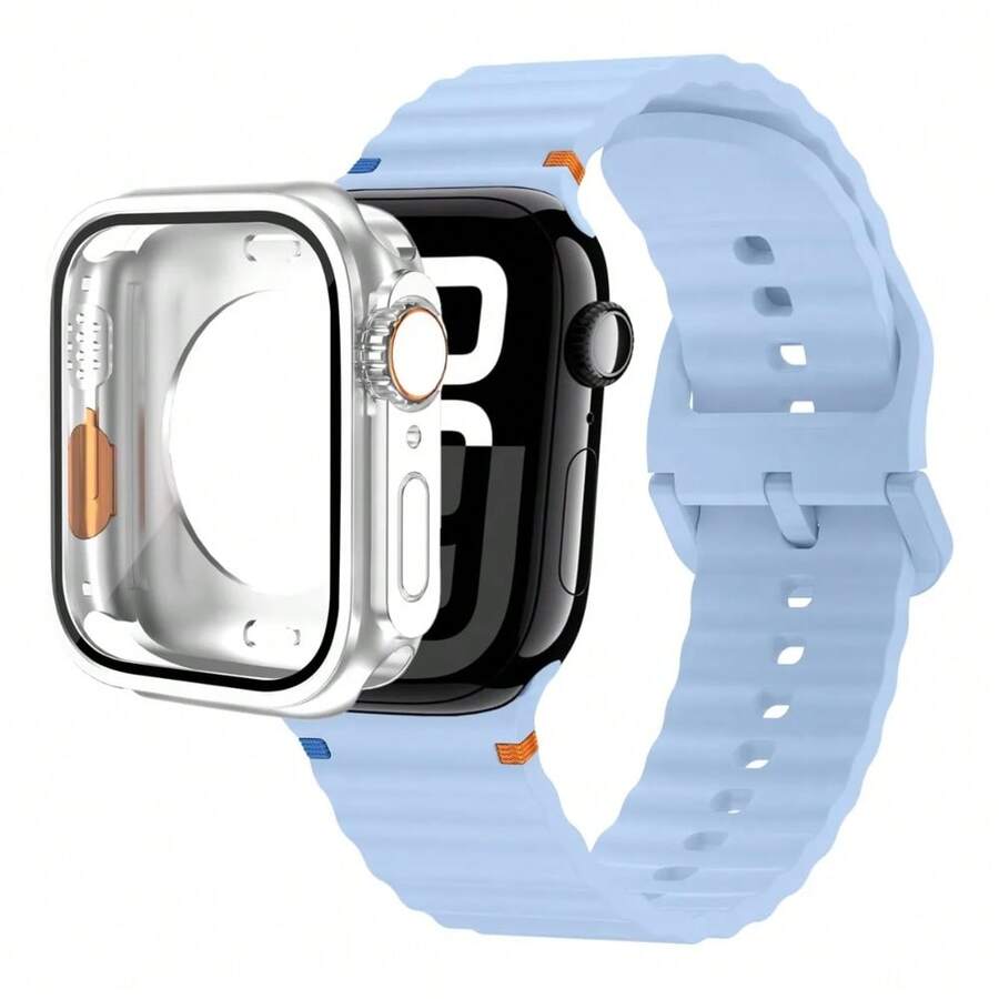 SMART WATCH MX Smartwatch Band - Sky Blue/Silver - View 1