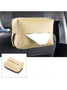 1pc Car Tissue Box, Sun Visor Tissue Holder, Hanging Tissue Bag, Armrest Box Tissue Bag, Napkin Bag - A - View 14