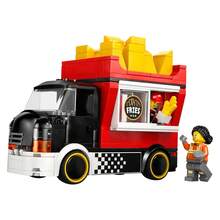 LEGO City Fries Food Truck Building Toy For Kids - Pretend Play Truck Toy For Boys & Girls, Ages 5+ - Mobile Restaurant Playset W/2 Minifigures & Detachable Kiosk - Gift Idea For Birthdays - 60488
