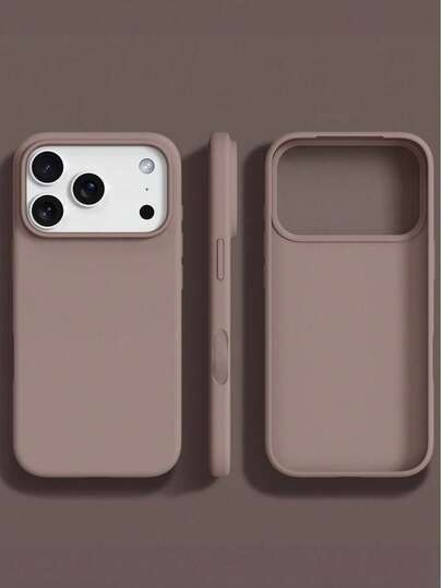 Capa de celular em silicone líquido de alta qualidade com design de botão côncavo, textura macia e cerosa, agradável ao toque e confortável, adequada para iPhone 17 Air, 16, 15, 14, 13, 12 e 11 Pro Max.