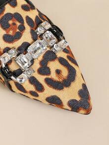Women's New Pointed Toe Mule Shoes With Rhinestone Decor, Fashionable Slip-On For Office Wear - Multicolor - View 8