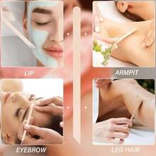 100/20/1件套小号木制脱毛蜡棒，眉毛脱毛蜡棒，迷你冰棒棒，手工木制蜡棒