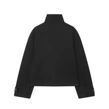 DEEKA Autumn/Winter New Women's Fashion Minimalist Versatile Stand Collar Jacket - Black - View 7