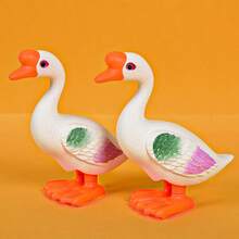 1 Peça Brinquedo de Ganso Branco Grande de Corda 2026 - Brinquedo Realista de Cisne Saltitante - Brinquedo de Corda que Pode Correr, Adequado como Presente para Amigos, Coleção, Feriados, Aniversários - Multicolorido - Visão 4