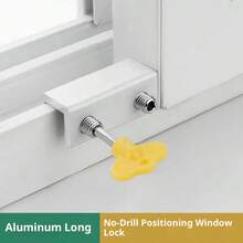 Aluminum Alloy Window Track Limiter - Child Safety Window Lock, No Drilling Anti-Theft Window Stop, Suitable For Home Child Safety Protection