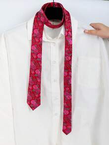 1条碎花休闲优雅波西米亚风涤纶领带，适合春、夏、秋、冬四季佩戴。 - 淺藍色 - 查看 1