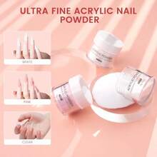 Practice Hand For Acrylic Nail: Fake Hand With Stand Nails Kit Acrylic Set - Professional Nail Mannequin Hand For Beginners Salon - Bộ dụng cụ làm móng acrylic màu hồng - Xem 7