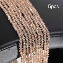 4mm Vibrant Faceted Glass Ball Beads | Sparkling Crystal Loose Beads | DIY Bracelet Necklace Phone Chain Jewelry Making Supplies | Handmade Craft Accessories - Spinel - View 10