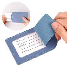 VINCAN 3件套可调节PU皮革行李牌，可书写，适用于背包、行李箱，母亲节礼物，旅行必备，大容量，邮轮必备