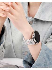 1条编织弹力单环表带，20mm/22mm，兼容三星Galaxy Watch 7 FE/6/5/4（40mm/44mm）、Galaxy Watch 6/4 Classic、Galaxy Watch 5 Pro（45mm）、Galaxy Watch 4 Classic（42mm/46mm）、Galaxy Watch 3（41mm）、Galaxy Active2，升级加长表带，男女通用 - 彩色 - 查看 6