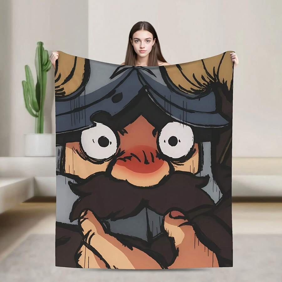 Dungeon Meshi Anime Marcille Laios Flannel Blanket Winter Soft Warm Throw Blanket Bedroom Novelty Bedspread Sofa Bed Cover - 款式 - 查看 1
