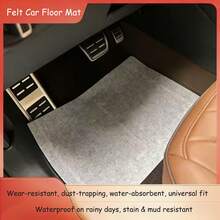 1片一次性毛毡汽车脚垫，防水、防尘、防泥，适用于雨雪天气，可裁剪、耐用、吸水性强，通用型汽车地毯，汽车内饰装饰 - A - 查看 6