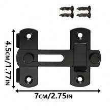 1/6 Khóa cửa ổn định bằng thép không gỉ - Khóa trượt lật 180°, Thích hợp sử dụng cho nhà để xe, phòng tắm và ngoài trời, Có chức năng chống trộm, Đi kèm 2 chìa khóa, Bền và dễ lắp đặt - Nhiều màu - Xem 10