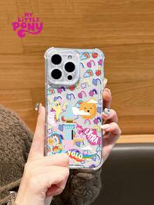 MY LITTLE PONY 官方授权小马宝莉可爱卡通图案透明防摔软手机壳，兼容 17 Pro Max、17 Pro、17 Air、16 Pro Max、14、15 Pro、16 Plus、13、12、11，防震保护套 - 無色 - 查看 1