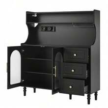 Buffets & Sideboards - Black + MDF-1 - View 9