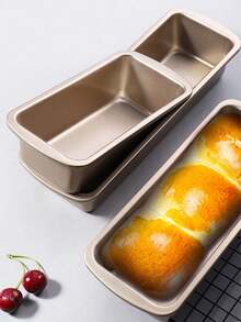 3pcs/2pcs/1pc Non-Stick Rectangular Cake Mold, Non-Stick Coating, Easy Release, Ideal For Cheesecake And Desserts - Durable Carbon Steel, Oven & Dishwasher - Multicolor - View 13