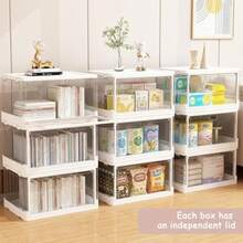 1pc Stackable & Foldable Storage Bin With Lids - Heavy-Duty Collapsible Organizer With Frame &, Space-Saving Design Home, Office, Bedroom, Living Room - Wine Glasses, S, Seasonal Decor - Dust-Resistant & Easy Access