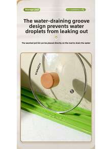 1pc/3pcs Silicone Pot Lid Mat, Narrow Edge Anti-Slip, Heat Resistant, Stove Organizer Mat. Suitable For Pot Lids And Kitchen Utensils. Easy To Clean. Home Goods. - Multicolor - View 4