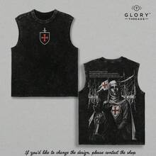 1pcRetro Baldwin IV "The Leper King" The Crusader King And His Holy Army Vintage Washed T-Shirt Hoodie Tank Top Sweatshirt|  Jerusalem Cross Medieval Christian Streetwear| Medieval Cross Armor Glory Of God Outfitgraphic Tee Graphic Tee - 背心洗滌 - 查看 6