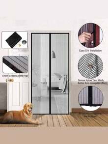 Mosquitero Magnetico,Cortina de Puerta anti-Mosquitos, Mosquitera Magné tica para Puertas, con malla Super Fina Para dejar Pasar el aire Fresco, cierra AutomáTicamente, FáCil de Instalar - Multicolor - Ver 6