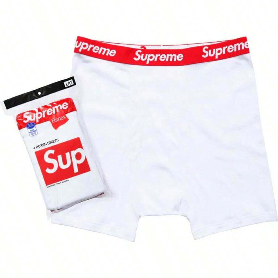 Supreme Hanes Boxer Briefs (4 Pack) - trắng - Xem 1