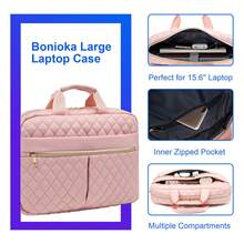 Laptop Bag, Fashionable, Suitable For Office Ladies, Ladies, Office, Briefcase, Business, Work, Computer Handbag - 粉色 - 查看 2