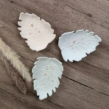 DIY Clay Mold Leaf Dish Storage Tray, Plaster Resin Epoxy Resin Jewelry Storage Tray, Daily Storage Silicone Mold - White - View 6