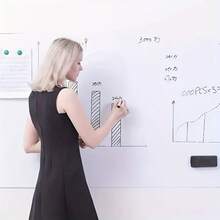 Papel pintado de pizarra blanca de borrado en seco, para listas de verificación, listas de planificación, garabatos en el hogar, hoja magnética de pizarra blanca con respaldo adhesivo, se adhiere a la pared para oficina, hogar, incluye 1 borrador de pizarra, 4 chinchetas magnéticas, 1 marcador, Pizarra blanca - Multicolor - Ver 3