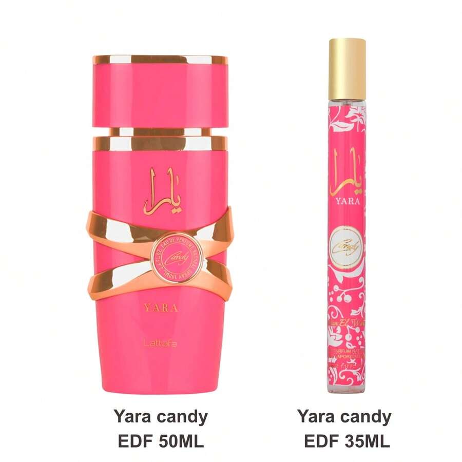 Lattafa Set: Yara Candy Eau De Parfum 50ml & Yara Candy Eau De Parfum 35ml