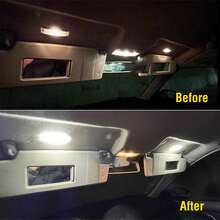 适用于大众高尔夫4/5/6/7、帕萨特CC B5/B6/B7、Polo、途观、尚酷、捷达、途昂、夏朗2、辉腾、EOS、甲壳虫、宝来，以及斯柯达晶锐、速派、Altea，还有西雅特A'lhambra MK1/MK2、西雅特Leon、Toledo的2个LED车内遮阳板化妆镜灯/阅读灯。