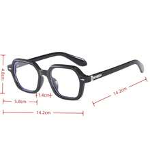 1 Pair Of Men's Acrylic Square Frame Ultra-Light Retro Non-Prescription Glasses
