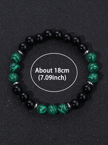 Boho Chic Malachite Beaded Wealth Bracelet - Abundance And Prosperity, Luck And Success, Protection, Strength Meditation Jewelry Perfect Gift For Her - Multicolor - View 5