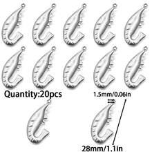 20pcs Stainless Steel Hollow Ocean Creature Pendants, For DIY Craft Accessories, Friendship Gifts, Home Decor, Small Item Decoration - DIY - View 13