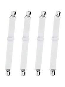 4pcs Adjustable Bed Sheet Straps, Bed Sheet Fasteners, Heavy Duty Bed Sheet Clips, Suitable For Mattress, Fitted Sheet, Flat Sheet, Black - Multicolor - View 9