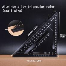 铝合金三角尺，高精度，多功能，加厚设计，兼具装饰性和实用性，木工好帮手，多种颜色可选