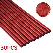 10/20/30PCS Wine Red Hot Glue Sticks - 7mm X 100mm Mini Glue Gun Refills For DIY Crafts, Wedding Invitations, Sealing Wax Style & Festival Decor - Burgundy - View 9