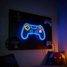 The Wall Decoration For Gamers' Rooms Can Be Dimmable. The Neon Lights For Gamers Are Suitable For Boys' Bedrooms And Game Rooms. The Game LED Signs Are Suitable For Teenagers' Dormitories, Men's Cave Wall Decoration Or Gamers' Gifts, Internet Cafe Decoration, 40.6cm - GAME - 查看 6