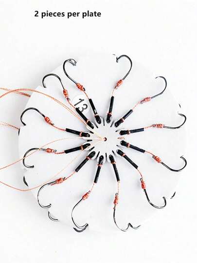 2个12齿旋转钩，防饵爆炸钩，适用于鱼竿，钓鱼配件