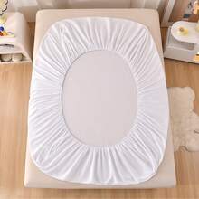 1pc Solid Color Brushed Fitted Sheet, Soft & Breathable Bedding, For Single/Double/Queen/King Size Bed - White - View 3